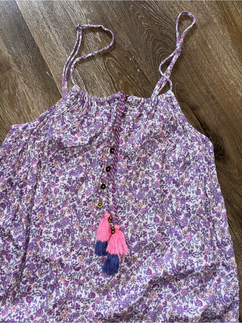 SPELL little Bird Wide Leg Floral Boho Oversized Jumpsuit Pink Purple Small - Picture 7 of 8